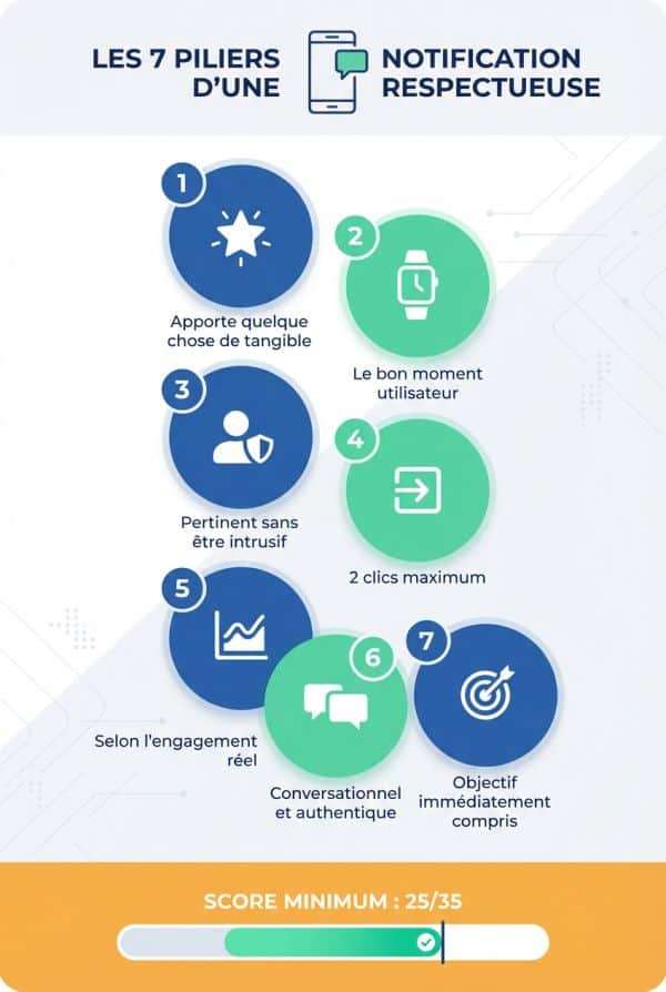 Les 7 critères d'une notification respectueuse